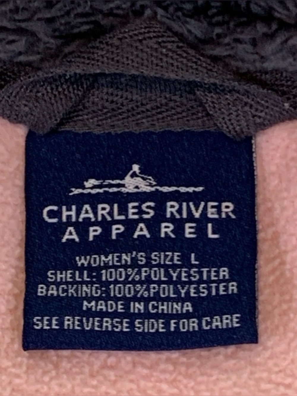 Charles River Apparel Pink Sherpa Quarter Zip Pullover Jacket Large Cozy - Picture 9 of 14